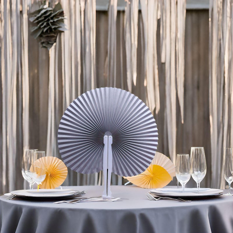 Bestage 24 Pieces Decorative Paper Folding Hand Fans Handheld,Multicolor Round Wedding Foldable Fans Chinese and Japanese Fans Bulk for Bridal Guest Church Party Favors Dancing Birthday DIY - Image 3